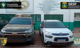 Mais um carro de locadora é apreendido na fronteira; três suspeitos detidos em Porto Esperidião