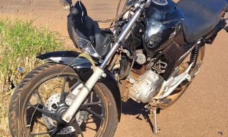 Motociclista provoca acidente e abandona o veículo em Pontes e Lacerda