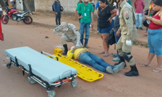 Motociclista provoca acidente após invadir preferencial em Pontes e Lacerda
