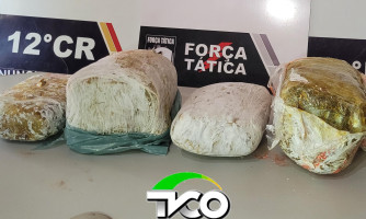 Policia Militar apreende grande quantidade de entorpecentes em ônibus na Br174B que tinha destino a capital Cuiabá