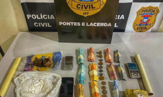 Traficante é preso pela Polícia Civil com mais de meio quilo de entorpecentes e apetrechos para vender drogas