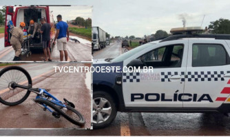 Acidente: ciclista é encaminhada em estado grave ao Hospital Vale do Guaporé