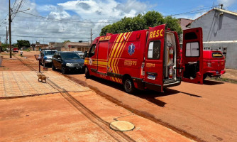 Duas pessoas sofrem queda e caem em poço na rua Luiz Azambuja