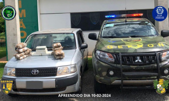 Gefron prende grupo que transportava 17 tabletes de entorpecentes em táxi