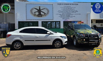 Operação conjunta resulta na recuperação de veículo furtado e prisão de foragidos