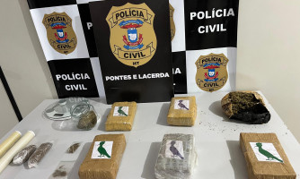 Polícia Civil prende mulher com 5 tabletes grandes de droga em Pontes e Lacerda