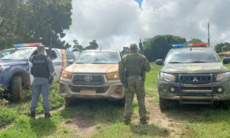 Forças de segurança pública recuperam veículo furtado próximo a Jauru