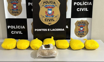 Polícia Civil apreende quatro quilos de maconha com traficante em Pontes e Lacerda