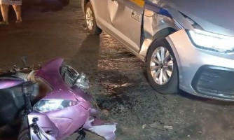 Taxista provoca acidente grave ao invadir preferencial, em Pontes e Lacerda