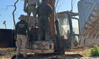 Autoridades apreendem equipamentos avaliados em milhões em garimpo ilegal na reserva Sararé
