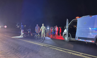 Motociclista e criança ficam feridos após acidente de trânsito em Pontes e Lacerda