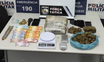 Polícia Militar detém integrantes de organização criminosa por tráfico de drogas e porte ilegal de arma de fogo