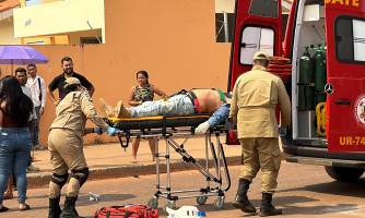 Motociclista fica ferido em acidente de trânsito