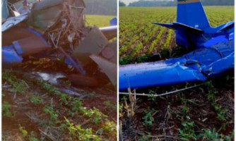 Avião agrícola cai durante aplicação de agrotóxicos em fazenda em Pontes e Lacerda