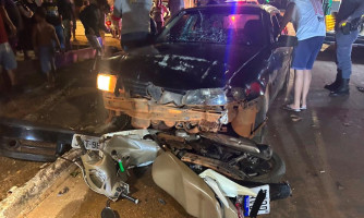 Duas pessoas ficam feridas após acidente de trânsito na avenida Bahia
