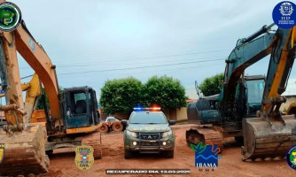 Máquinas furtadas são encontradas em garimpo de Pontes e Lacerda após operação conjunta da Polícia