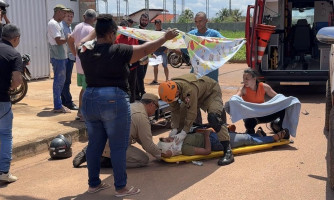 Mulher de 25 anos fica ferida em grave acidente na rua Ayrton Senna