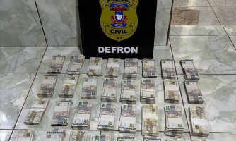 Operação Golden: Polícia Civil apreende quase R$ 1 milhão em residência de casal investigado por tráfico em Cáceres