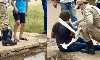Bombeiros são acionados para acidente envolvendo mulher e criança em Pontes e Lacerda