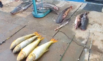 Equipe policial detém suspeita durante ação contra pesca predatória em Figueirópolis D’Oeste