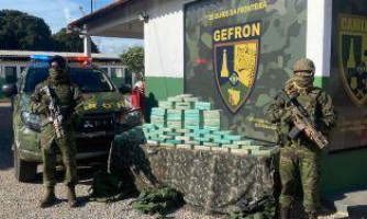GEFRON e Força Tática apreendem mais de 64 kg de cocaína na fronteira entre Brasil e Bolívia
