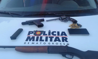 PM desarticula quadrilha e apreende arma de fogo de facção