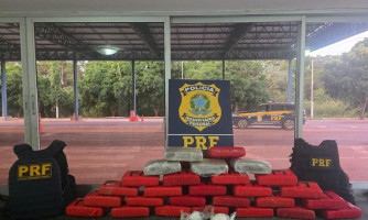 PRF apreende mais de 28 kg de maconha na BR-070 em Cáceres