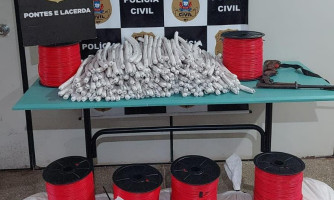 Polícia Civil apreende 210 dinamites que seriam utilizadas em garimpo em Pontes e Lacerda