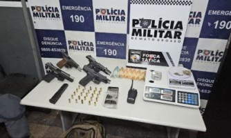 Faccionado do PCC é preso com drogas e 4 armas em Cáceres