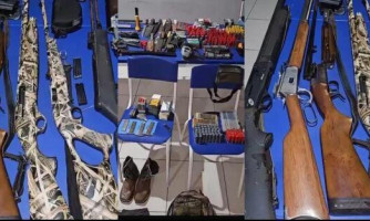 Policia Militar apreende arsenal de armas, munições com envolvidos em furto à residência
