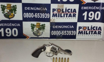 Suspeito de tentativa de homicídio é preso com arma em Vila Bela da Santíssima Trindade