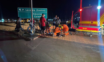 Uma pessoa fica ferida após acidente no anel viário em Pontes e Lacerda
