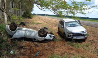 Família de Comodoro se envolve em acidente na BR-364
