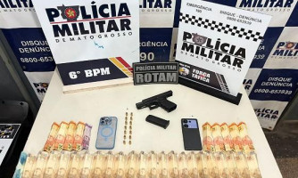 Homem é preso com pistola durante confusão em conveniência de posto de combustíveis em Cáceres