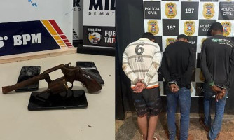 Três homens são presos após perseguição policial por tentativa de homicídio em Cáceres