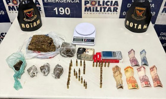 Polícia Militar prende suspeito com drogas e munições restritas em Cáceres