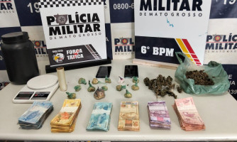 Polícia Militar prende suspeito por tráfico de drogas durante operação em Cáceres