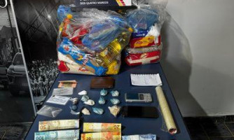 Polícia Militar desarticula ponto de venda de drogas em São José dos Quatro Marcos