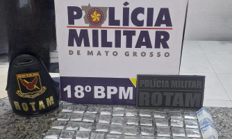 Rotam prende homem por tráfico de drogas e apreende 57 porções de cocaína