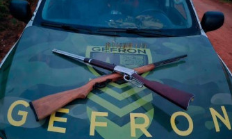 GEFRON apreende carabinas e munições após perseguição na MT-175 em Cáceres