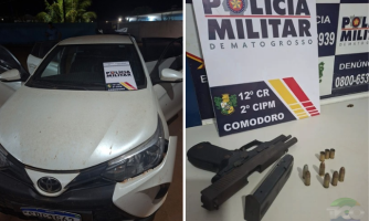 Carro furtado é recuperado em Comodoro após troca de tiros com a PM