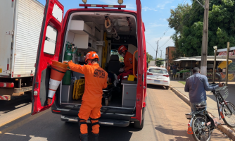 Ciclista sofre ferimento na cabeça após acidente na rodovia em Pontes e Lacerda