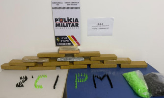 Polícia Militar localiza 16 quilos de entorpecentes escondidos em residência em Comodoro