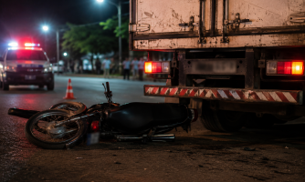 Tragédia na madrugada: jovem morre ao bater moto na traseira de caminhão