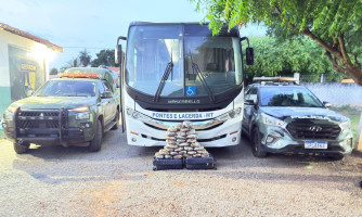 Ônibus da Saúde: Drogas embaladas em sacos de lixo estavam escondidas no bagageiro