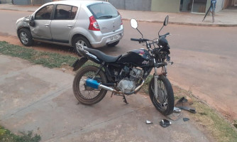 Acidente de trânsito: motociclista fica ferido ao ser atingido por condutora