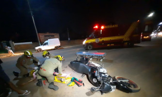 Acidente: motociclista em visível estado de embriaguez colide com traseira de carro