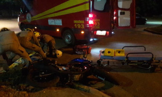 Adolescente com sinais de embriaguez sofre acidente de moto em Pontes e Lacerda