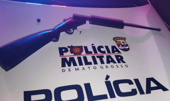 Arma artesanal é apreendida pela PM em propriedade na zona rural