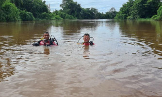 Bombeiros buscam jovem que sumiu no rio Cabaçal em Curvelândia